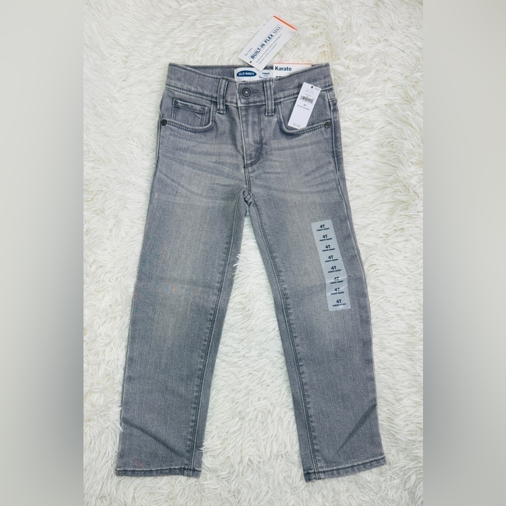NEW WITH TAG OLD NAVY BOY Karate Skinny Gray Jeans size 4T